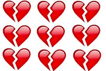 燃烧的红色爱心emoji图片