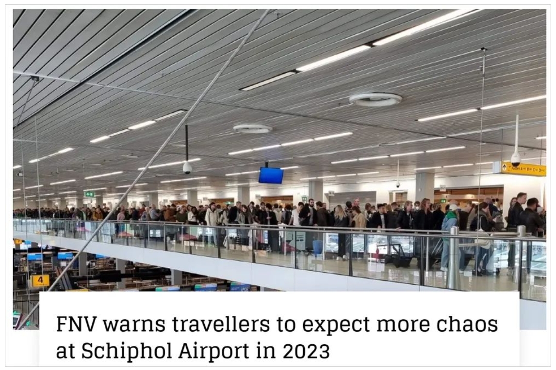 史基浦机场混乱情况将有改善？荷兰工会表示难度太大，问题依旧…