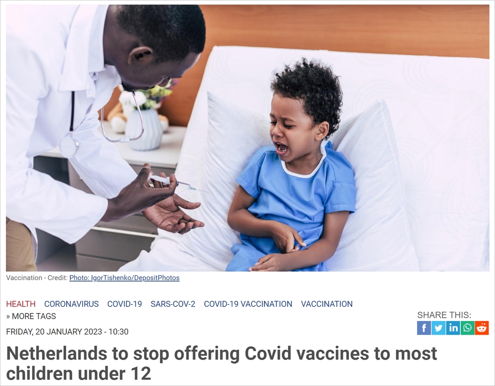 卫生部正式宣布！荷兰5-11岁健康儿童不再需要接种新冠疫苗