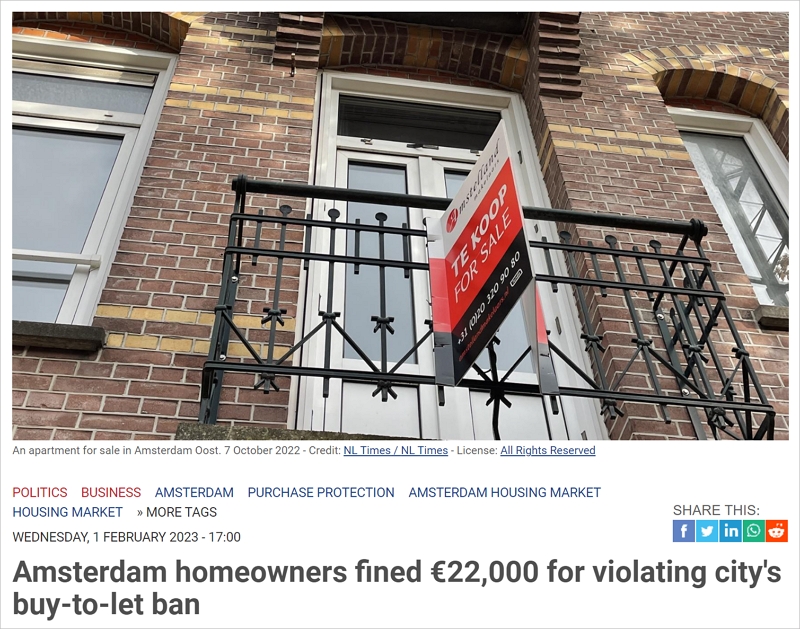 2.2万欧元！违反"买房出租"禁令将处高额罚款，出租房子的小伙伴注意了