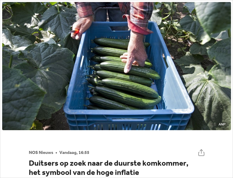 德国人的黄瓜上“热搜”了！隔壁邻国的物价比荷兰涨得还凶