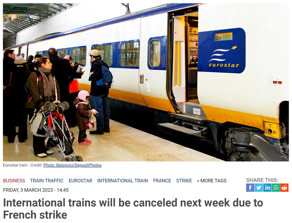 火车出国的小伙伴要注意！法国"罢工风暴"影响荷兰，国际火车停摆