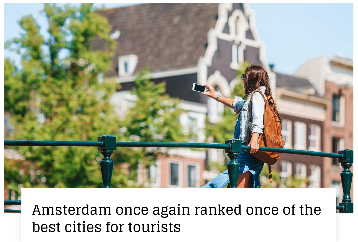 阿姆斯特丹进入全球旅游城市TOP3！前10里面大部分都是欧洲城市
