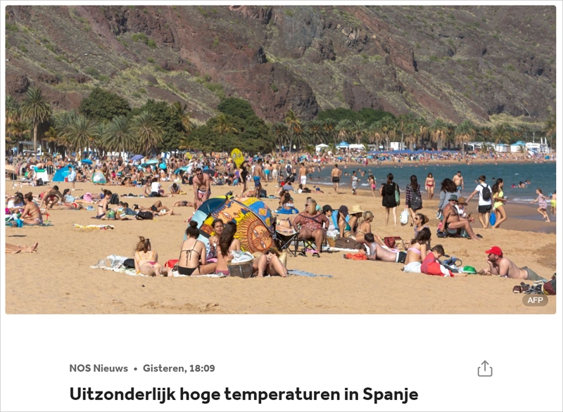 欧洲这个国家大雪后迎来150年罕见高温，周末的海滩已经挤满了人