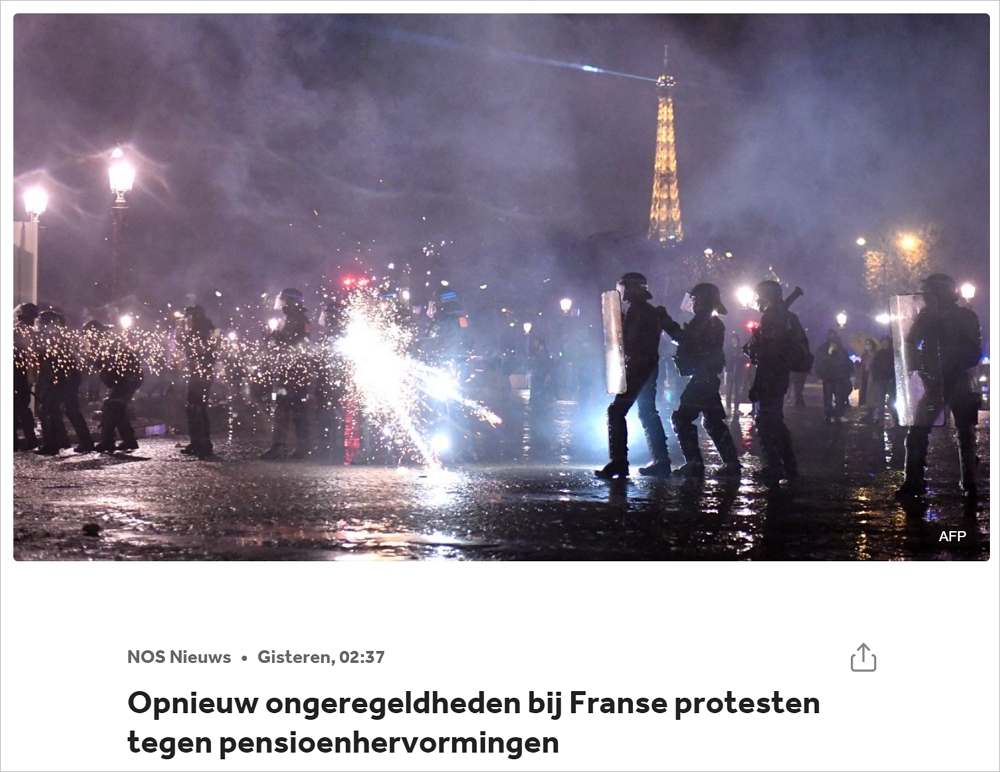 法国又乱了！百万民众抗议延迟退休，马克龙：没得商量！荷兰退休年龄近67岁排名第一？