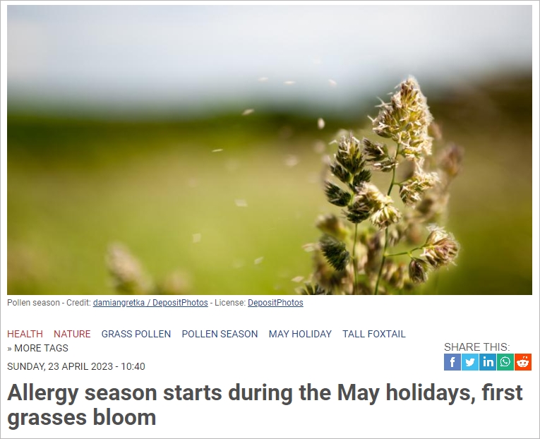 预警！新一轮的荷兰花粉季即将开始，文末的预防攻略先收好