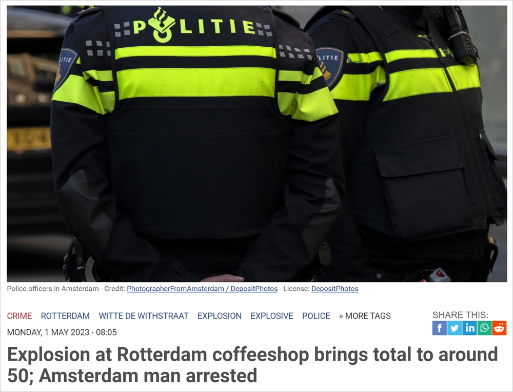 今早又炸了…鹿特丹天天有事，警方开始抓人，包括两名10多岁男孩