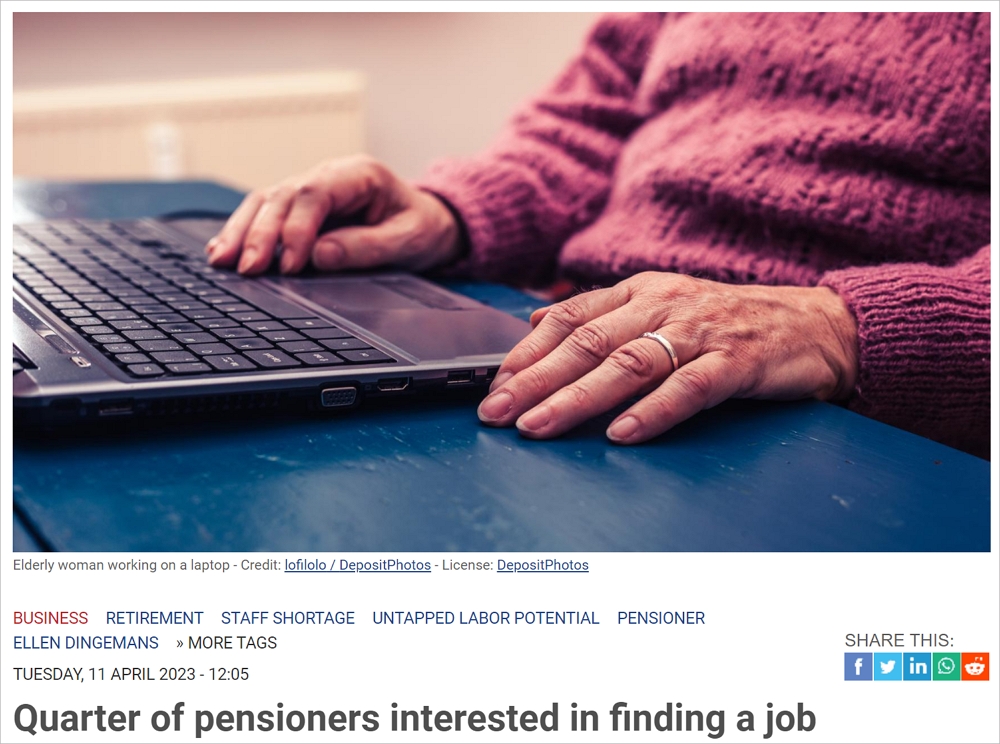 荷兰各行业都缺人？四分之一的退休老人有意回到工作岗位发挥余热