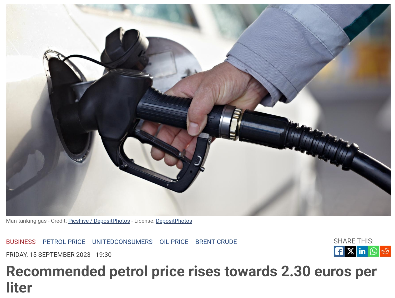 建议油价进一步上涨！已达到去年底以来最高水平，荷兰物价或受影响