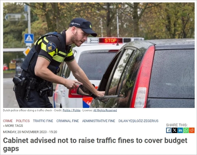 不可以这样吧！荷兰政府将提高交通罚款来填补财政缺口…