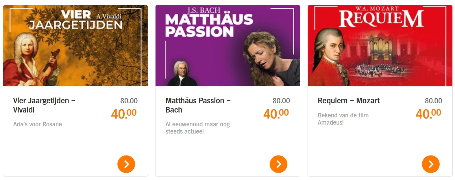 古典音乐会门票好价！每场40欧元，下单即送价值70欧元礼品包
