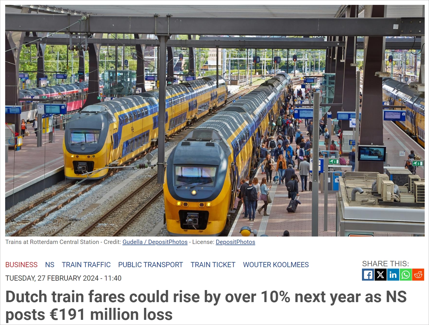 重磅！荷兰火车票将涨价10%，时刻表大幅调整，最新线路图曝光