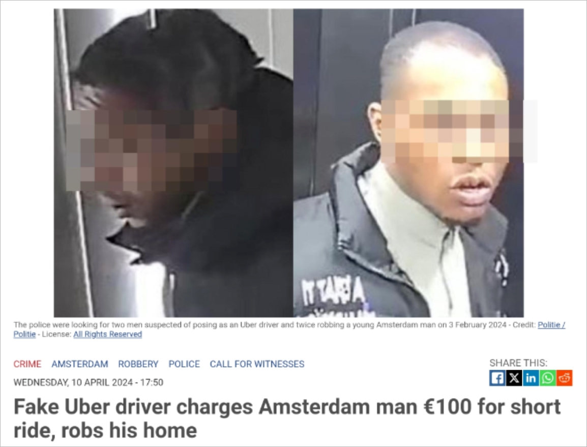 太猖狂！18岁阿姆青年遭到"假Uber司机"两次入室抢劫