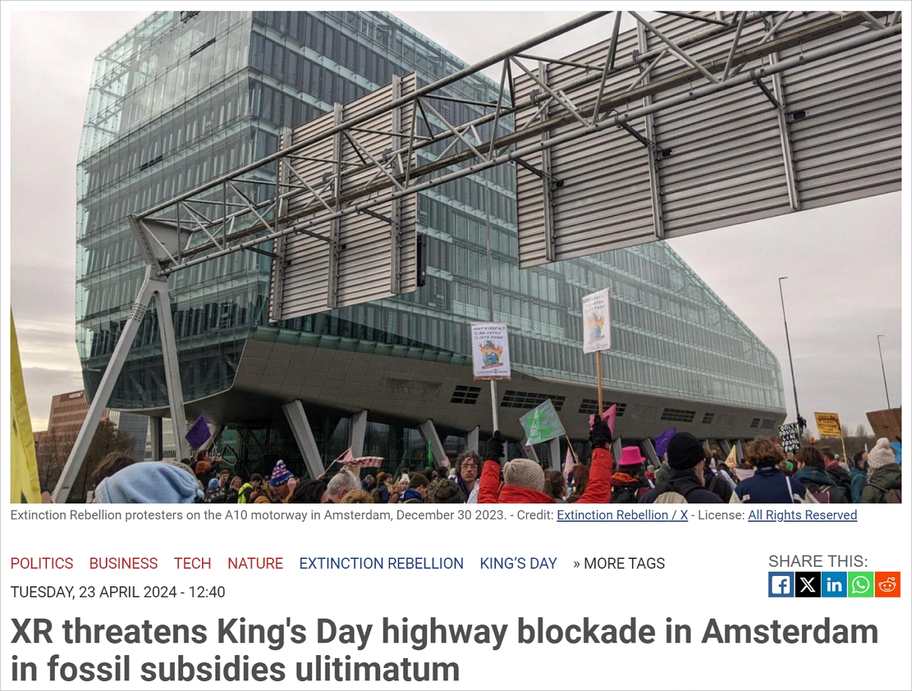 荷兰国王遭遇最后通牒，威胁将在国王日当天"搞事情"…