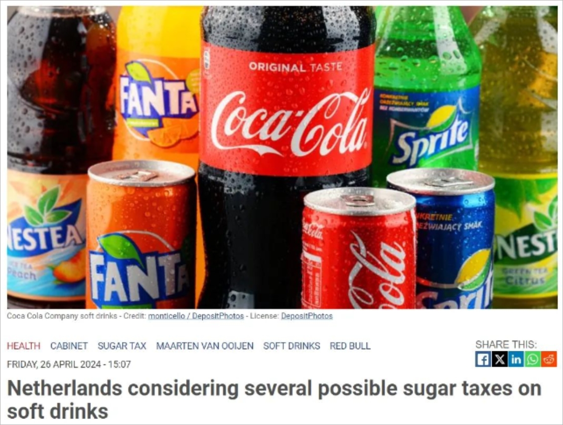 荷兰"糖税"要来了？有些商品涨价，有些商品降价，肥宅快乐水呢？