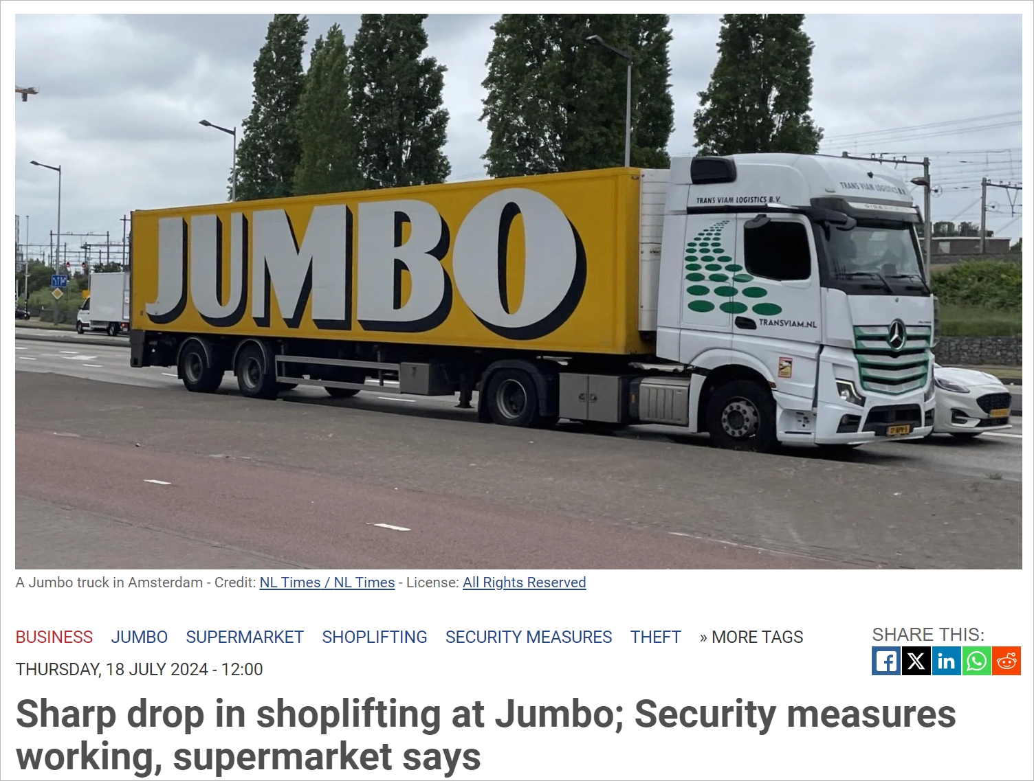 荷兰Jumbo超市里面偷东西的人少了，到底做了哪些防范措施？