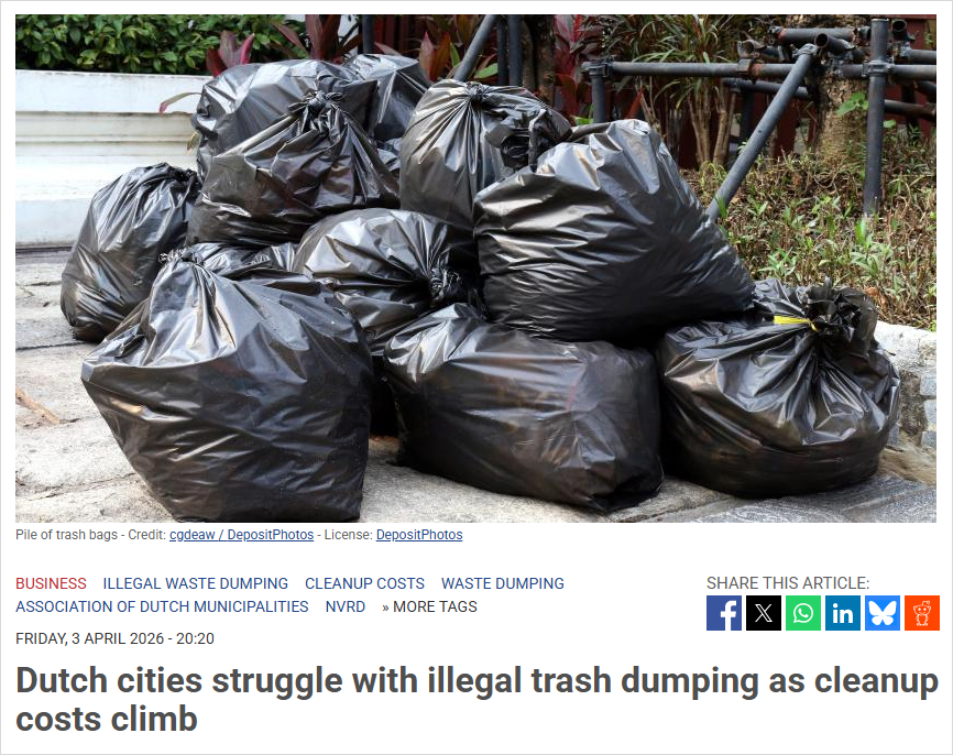 荷兰越来越脏！要开始严打乱扔垃圾了吗？小心被罚款…