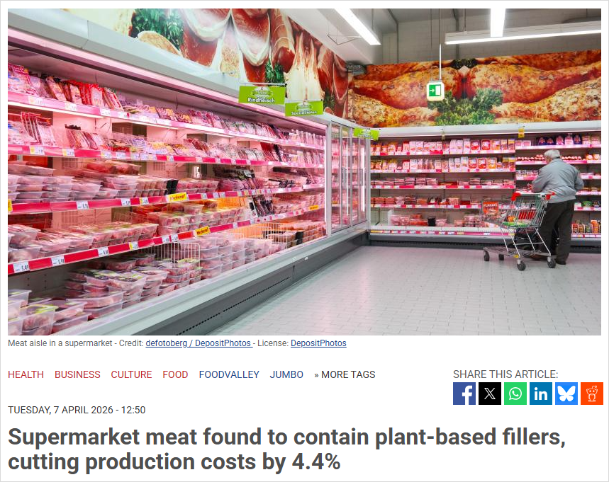 注意！荷兰超市开始往肉里面"掺假"了？Jumbo超市"最严重"