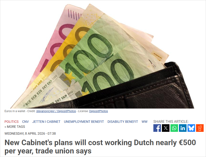 荷兰福利或改革！普通打工人更穷，富人更富，工会直接怒了