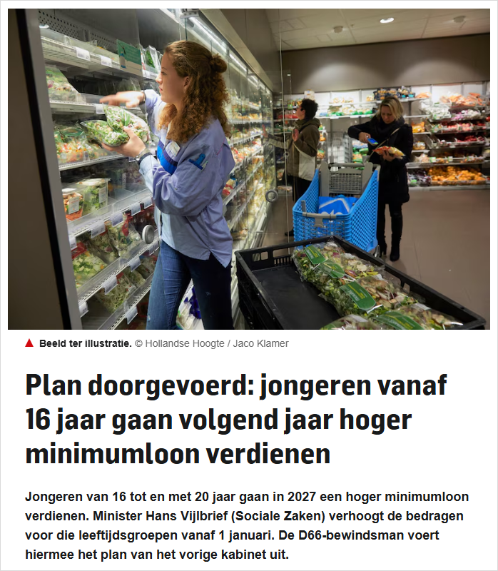 官宣了！荷兰年轻人即将集体“涨薪”，最高的接近正式工资