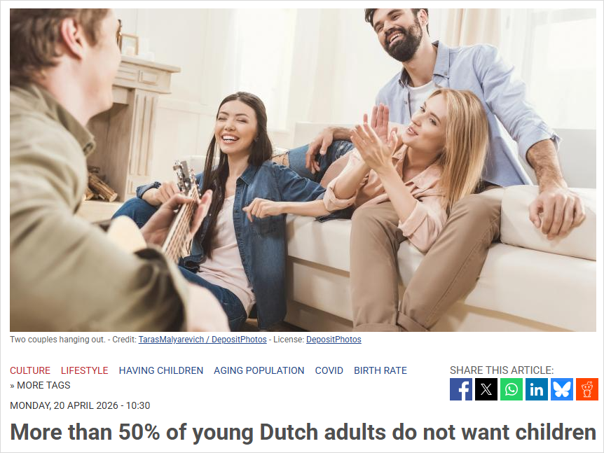 荷兰年轻人集体“放弃生育”？超五成不想要孩子，真相是…