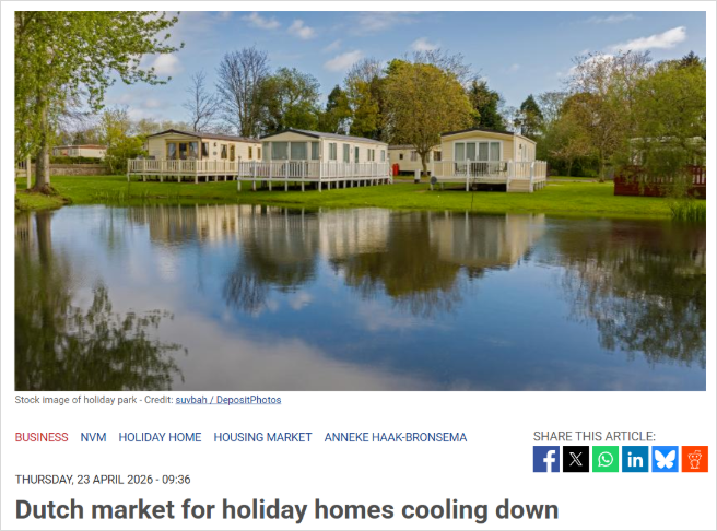 度假屋市场降温？荷兰人不再疯抢，卖家开始让价了