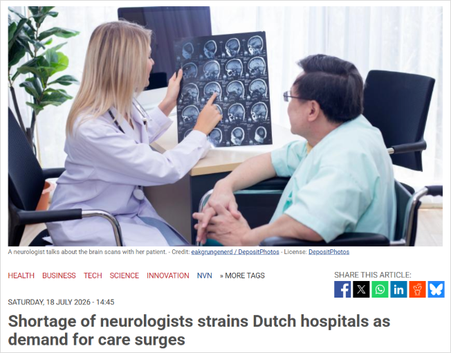 荷兰又一种医生告急！医院直言：未来几年都缺人