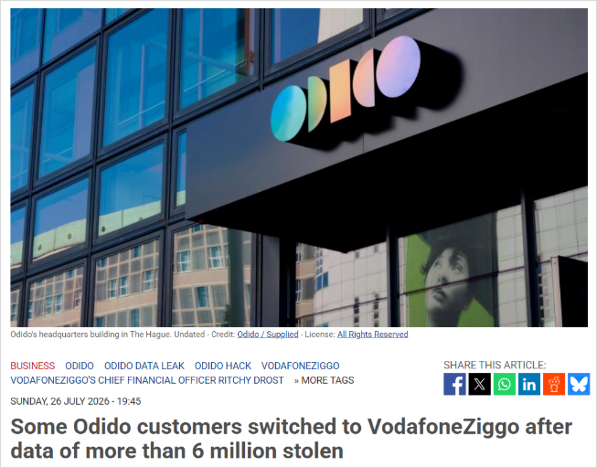 Odido数据泄露后，大批用户跑了吗？竞争对手回应了